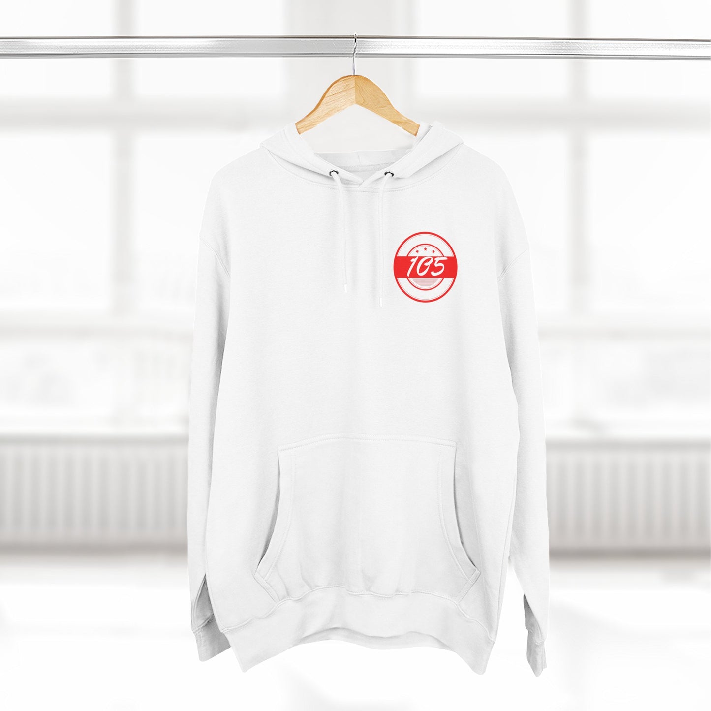Adult 105 Christian Red and White Letters Hoodie