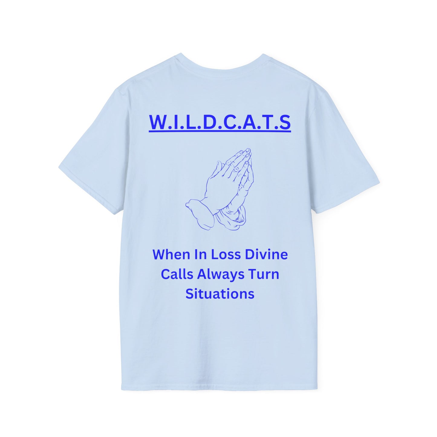 Wildcats Christian Blue Letters & Picture