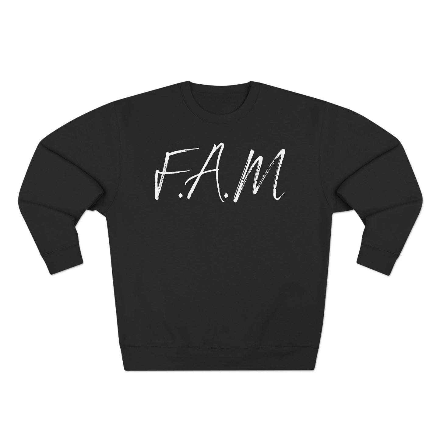 Adult Fam White Words Crewneck