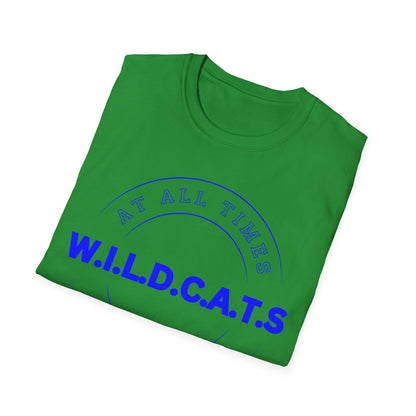 Wildcats Christian Blue Letters & Picture