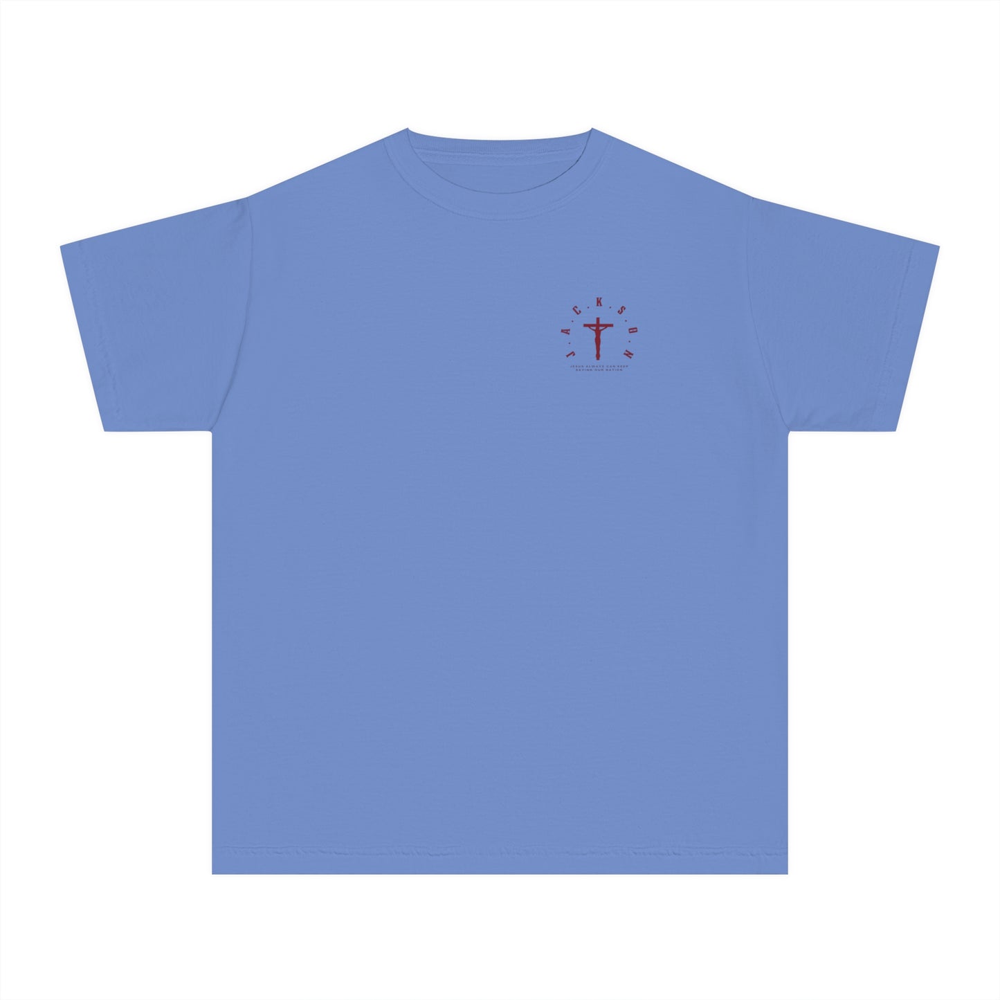 Youth Jackson Believing Christian Marron Letters & Cross