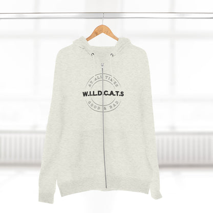 Wildcats Christian Black Letters & Picture Hoodie Zipper
