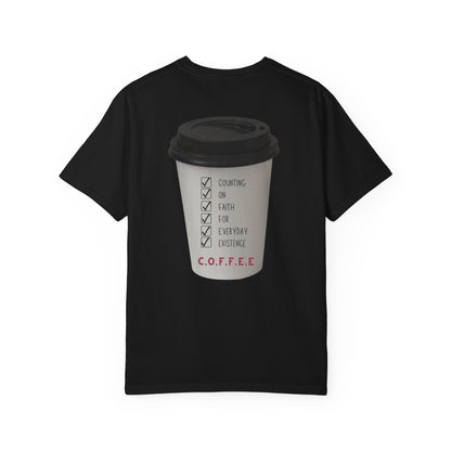 Adult Coffee Christian White Letters & Image Heavyweight