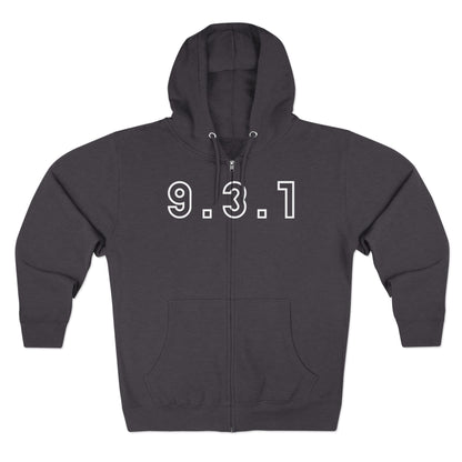 931 White Hoodie Zipper
