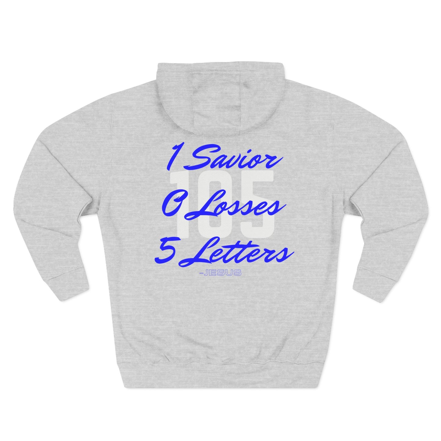 Specialty Adult 105 Christian Blue and White Letters Hoodie