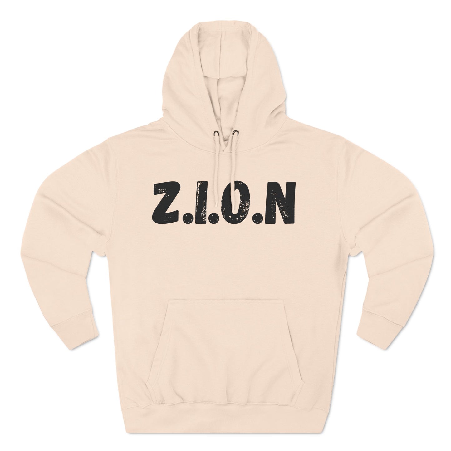 Zion Hoodie Black Words & Image