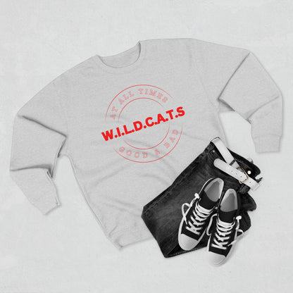 Wildcats Christian Red Letters & Picture Crewneck