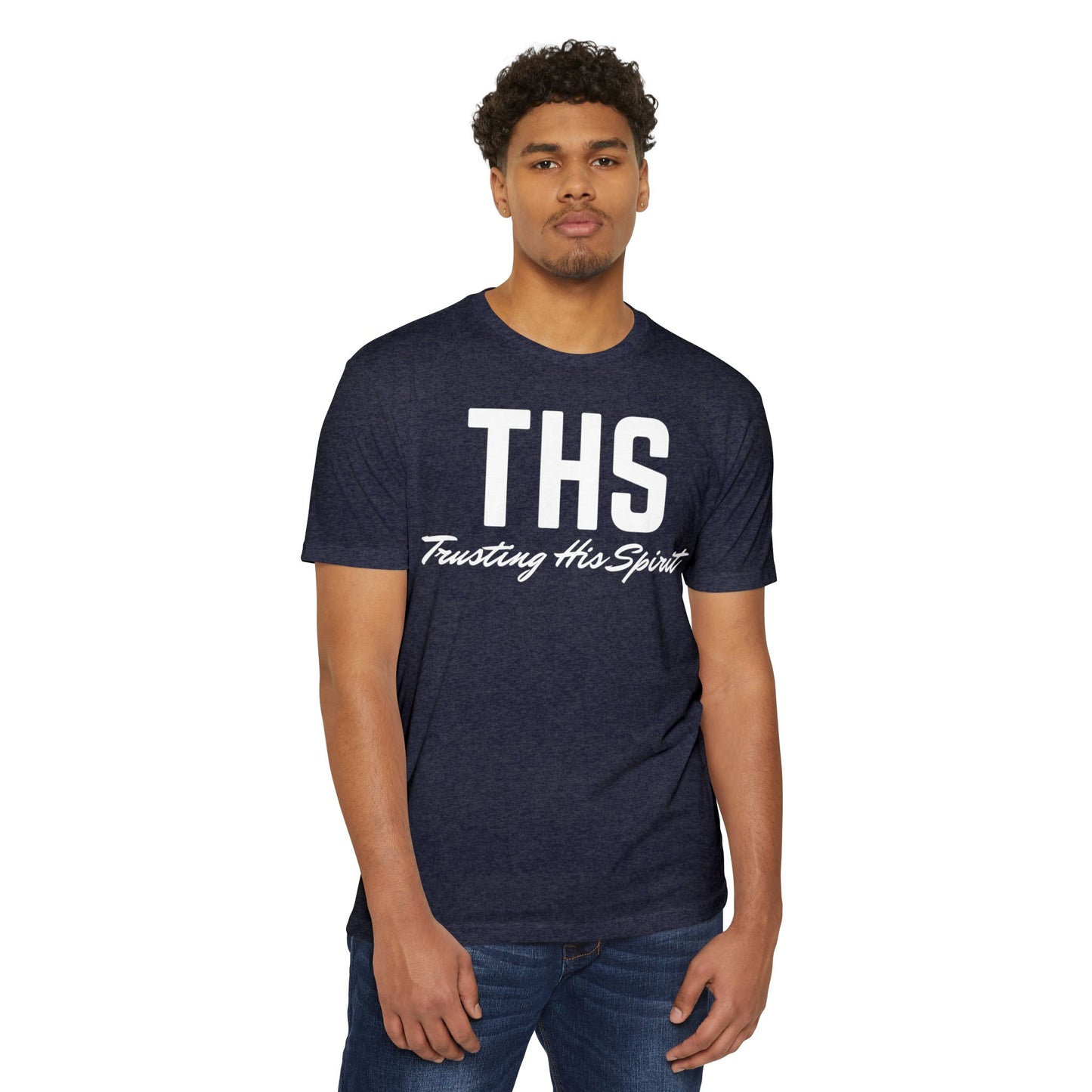 Adult THS Christian White Letters Tee