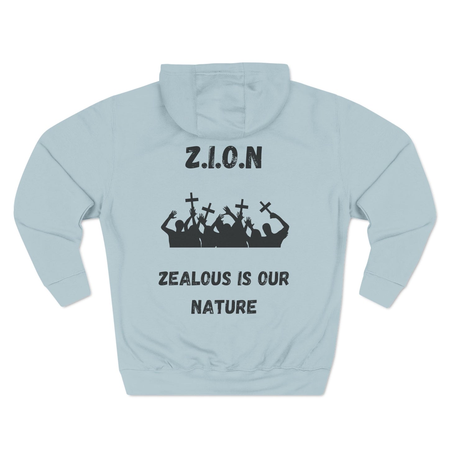 Zion Hoodie Black Words & Image