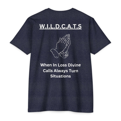 Wildcats Christian White Letters & Picture