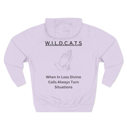 Wildcats Christian Black Letters & Picture Hoodie