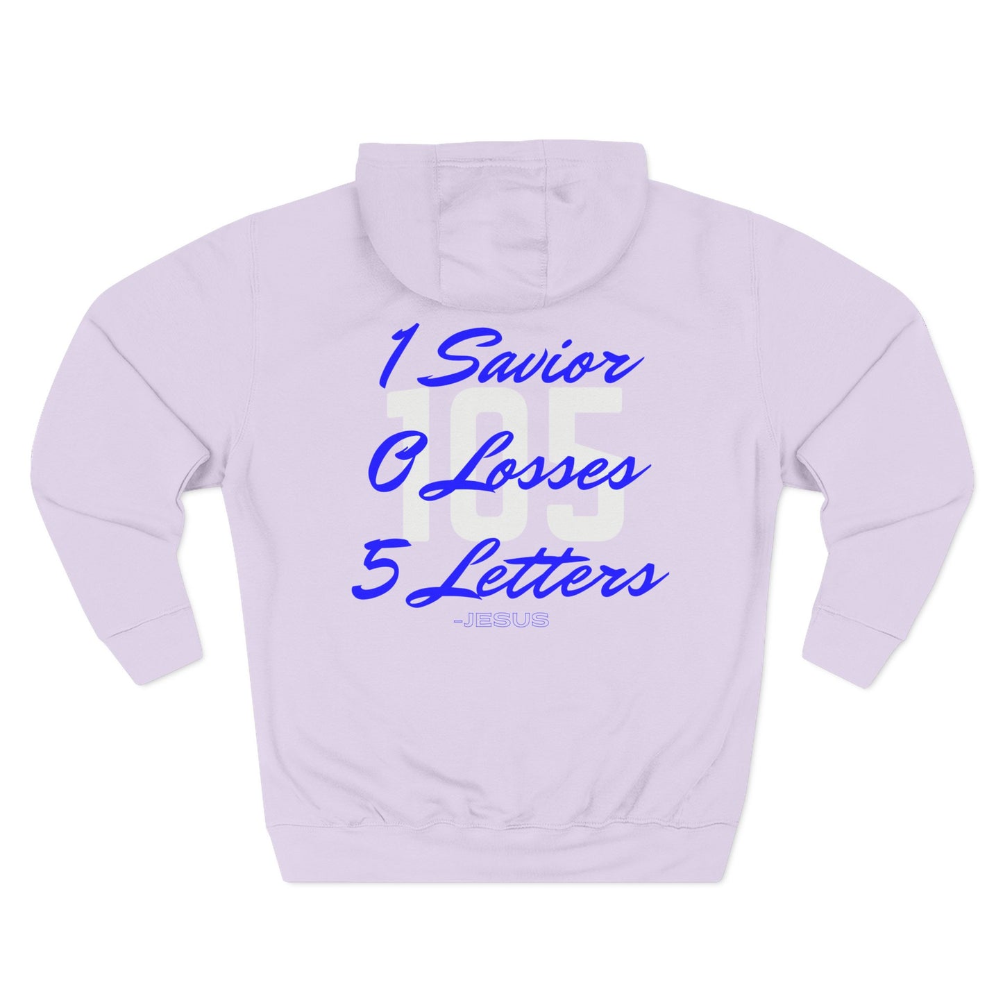 Specialty Adult 105 Christian Blue and White Letters Hoodie