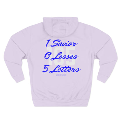 Specialty Adult 105 Christian Blue and White Letters Hoodie