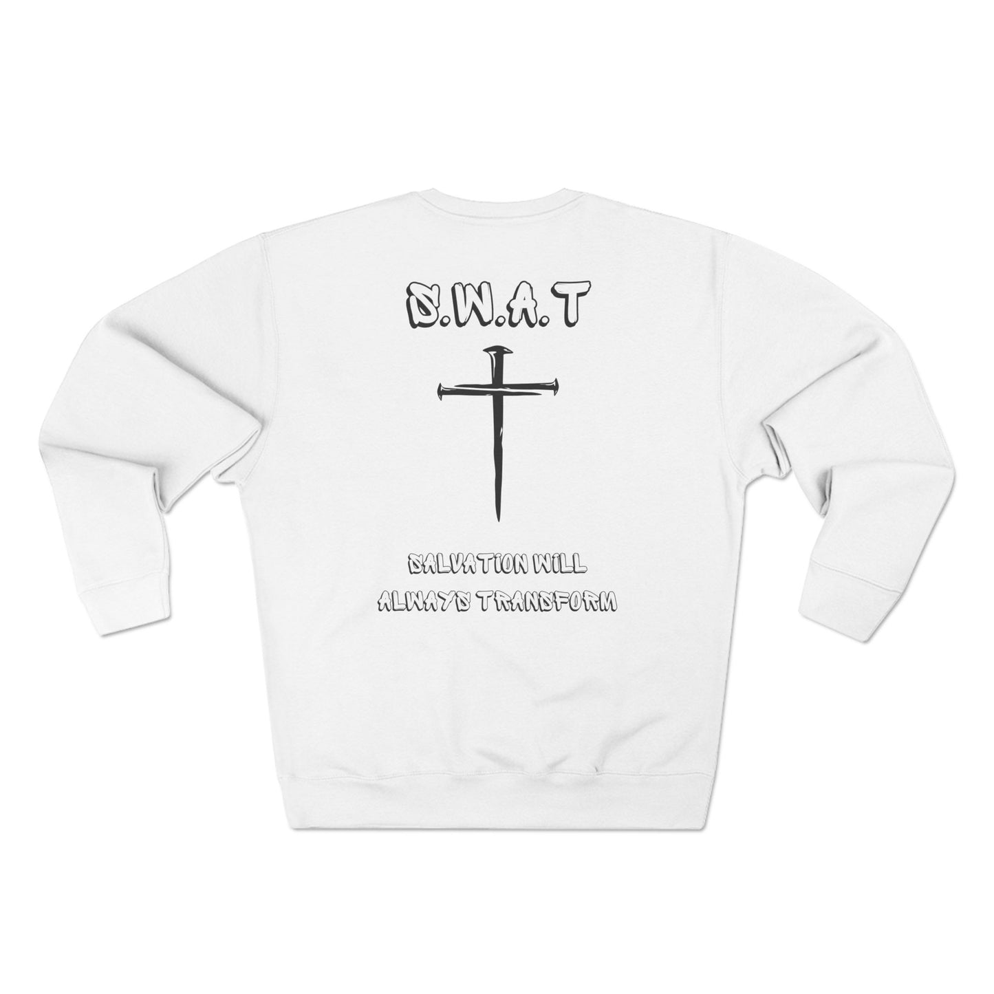 Adult Swat Christian Black Words Crewneck