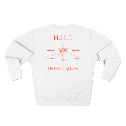 Hill Christian Red Words Crewneck