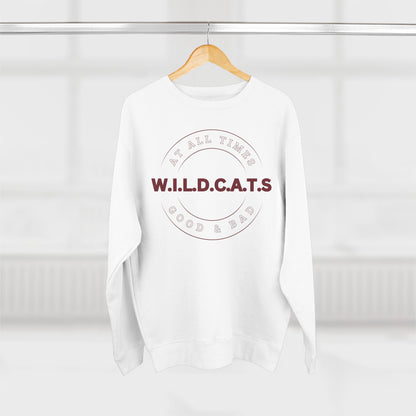 Wildcats Christian Marron Letters & Picture Crewneck