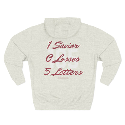 Adult 105 Christian Marron and White Letters Hoodie