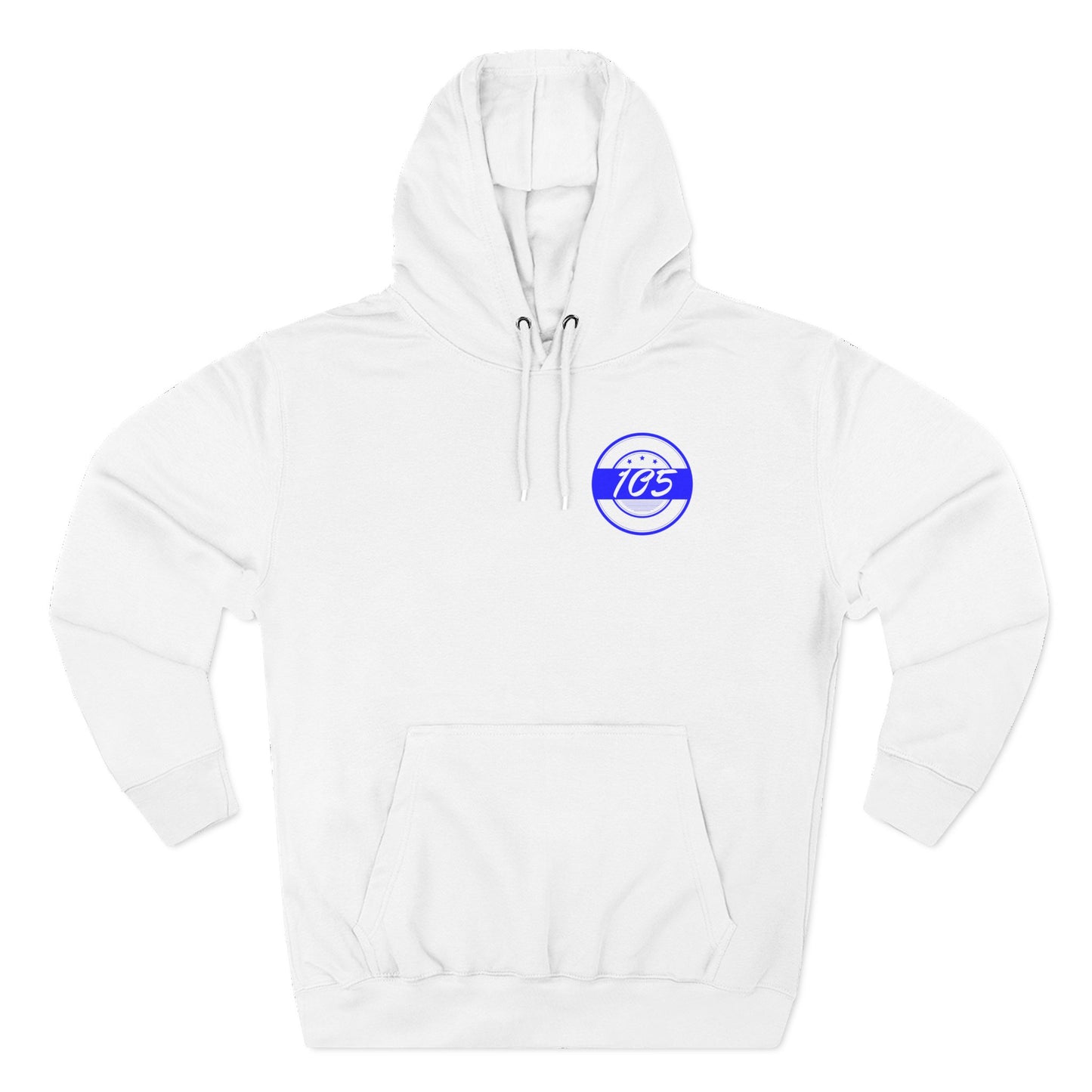 Adult 105 Christian Blue and White Letters Hoodie