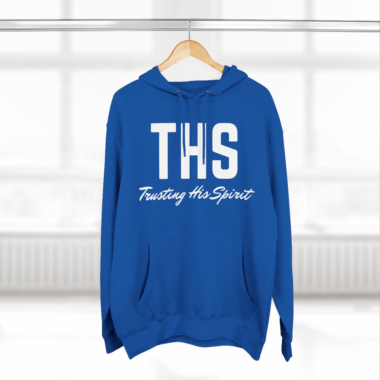 Adult THS Christian White Letters Hoodie