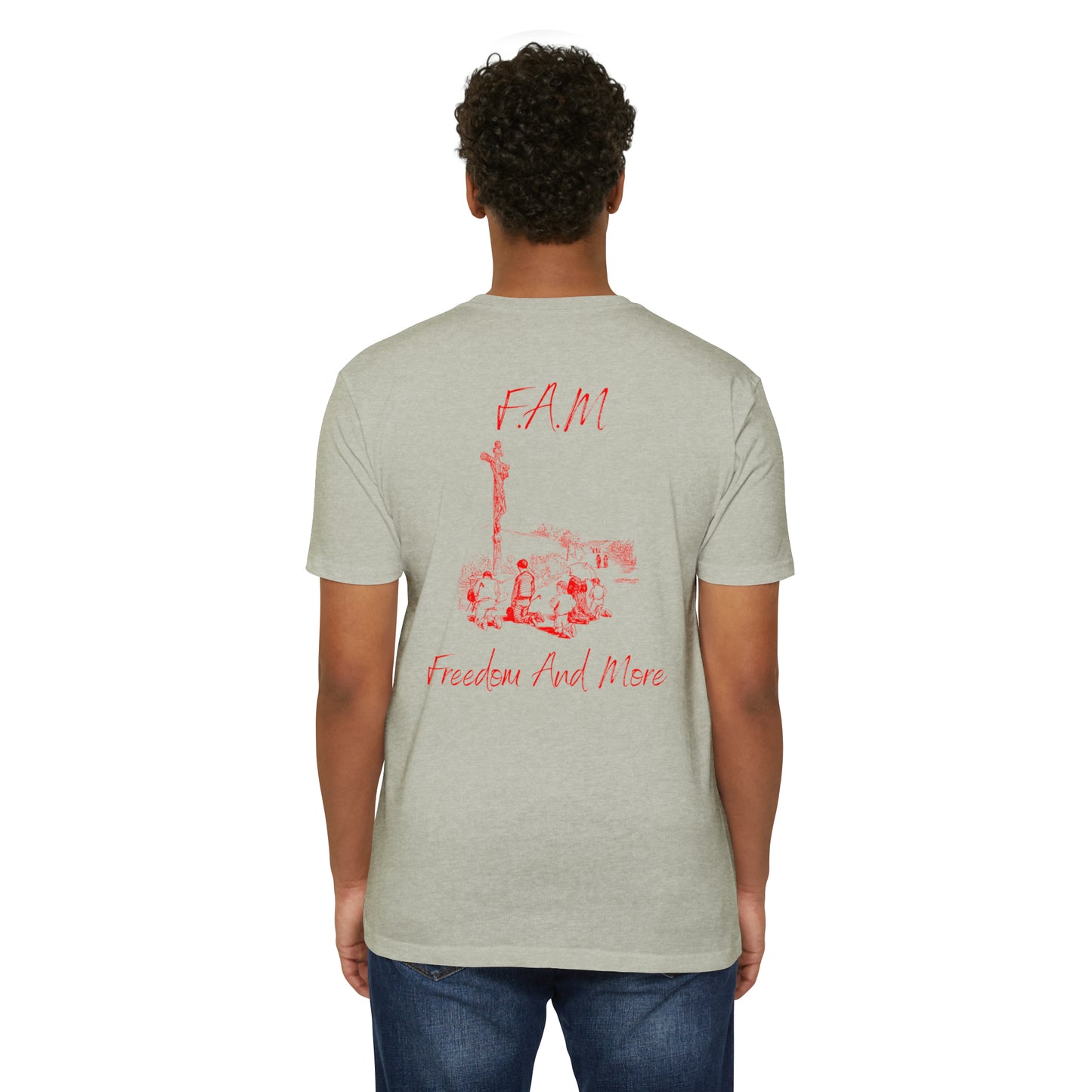 Fam Christian Red Letters & Image Blended