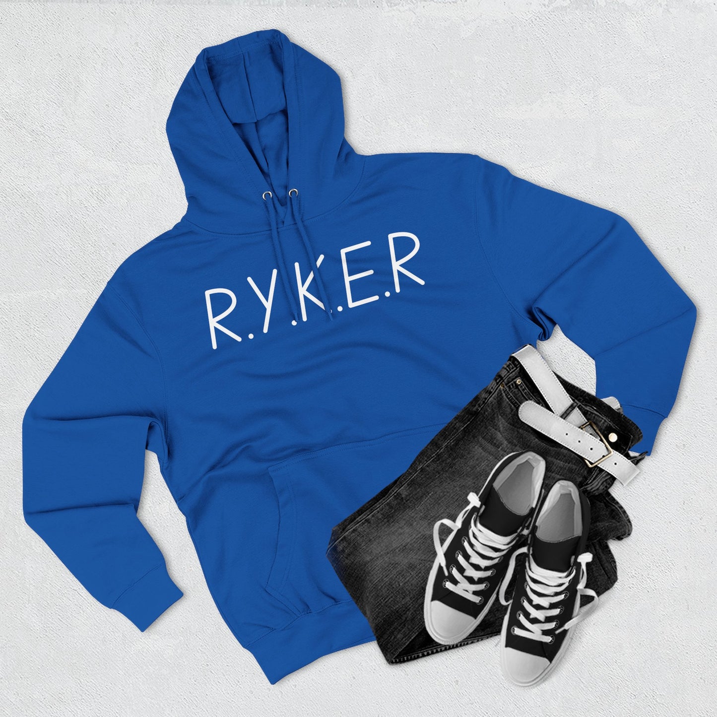 Adult RYKER Christian White Letters Pullover Hoodie