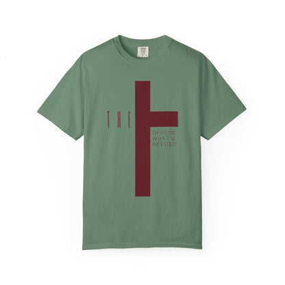 Adult T-Town Christian Marron Letters & Cross