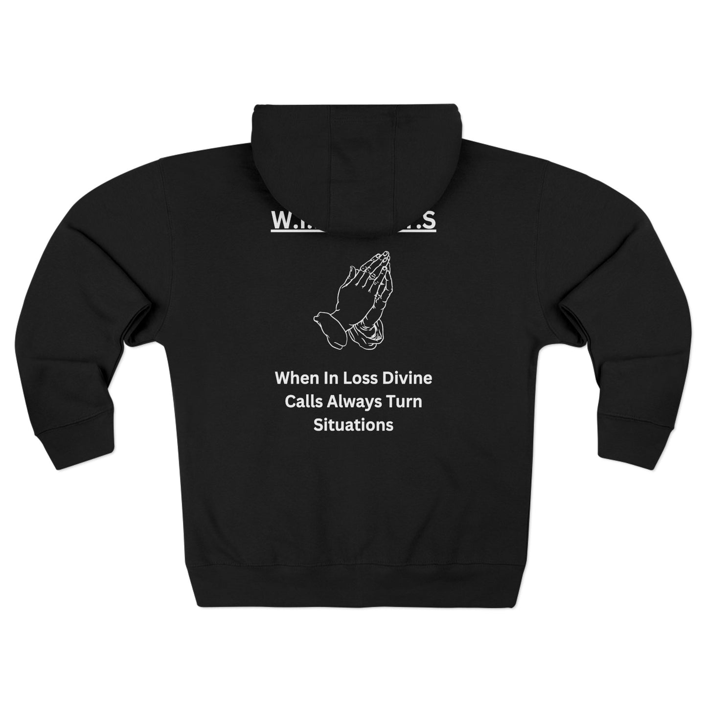 Adult Wildcats Christian White Letters & Picture Zipper Hoodie