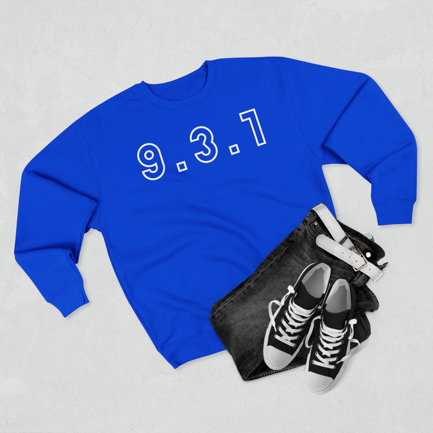 Adult 931 Crewneck White Words