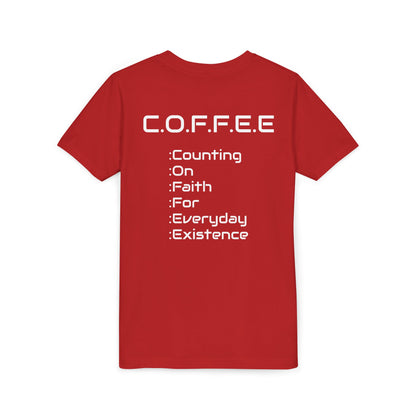Youth Adult Coffee Christian White Words Only