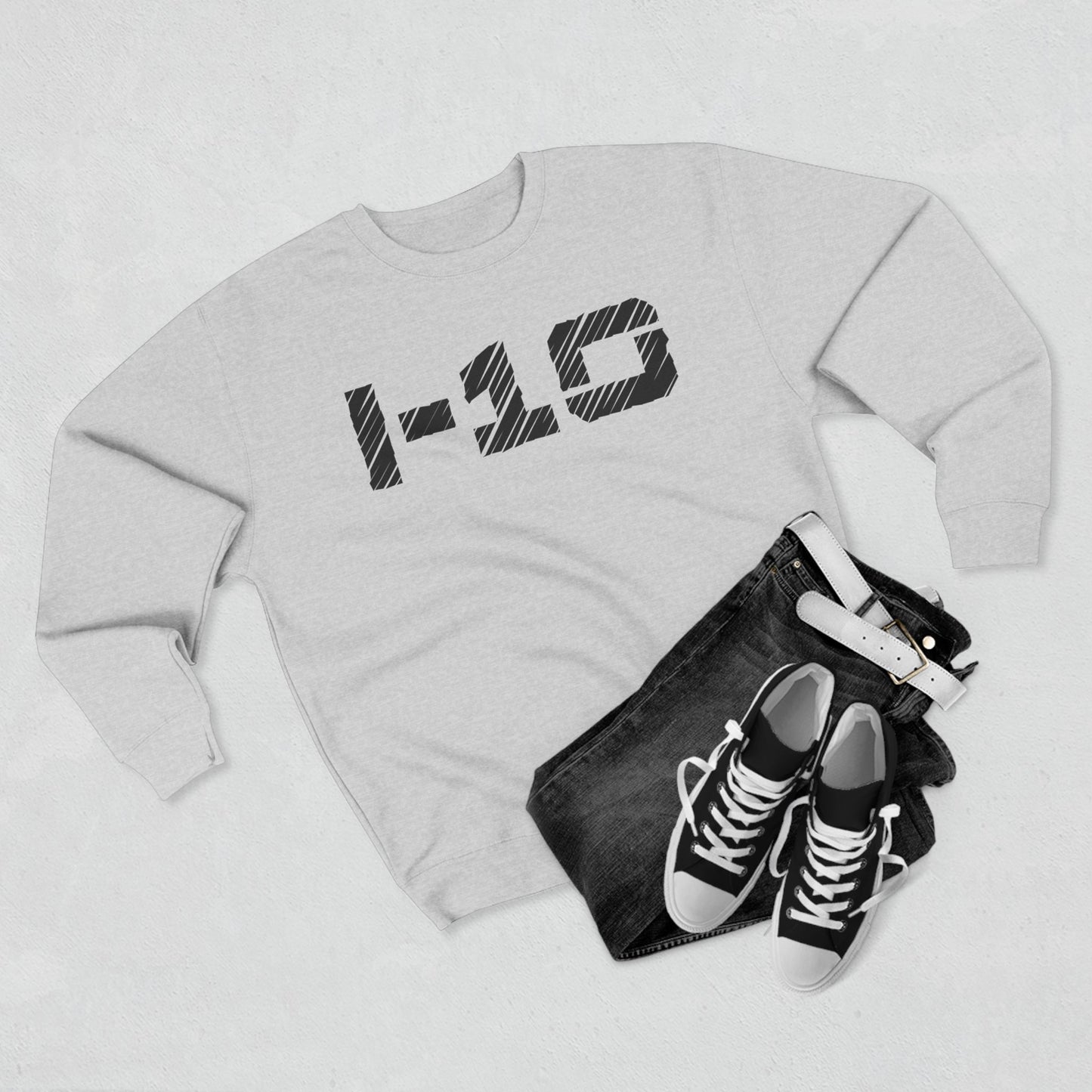I-10 Christian Black Words Crewneck