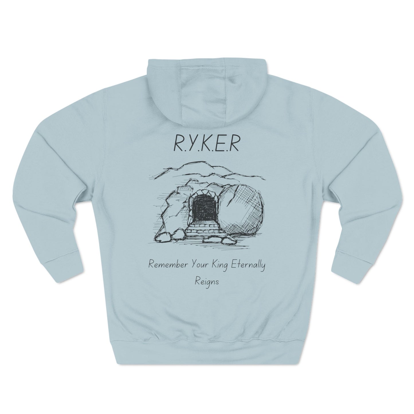 RYKER Christian Black Letters Hoodie