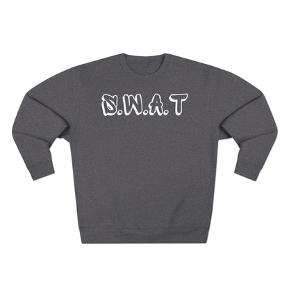 Adult Swat Christian White Words Crewneck