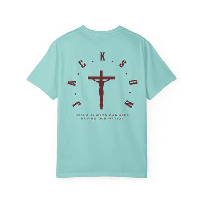 Jackson Believing Christian Marron Letters & Cross