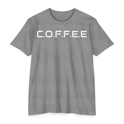 Adult Coffee Christian White Words Only Premium Tee