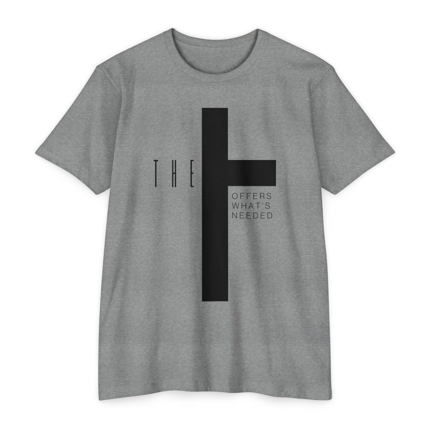 Adult T-Town Black Cross & Letters Premium Tee