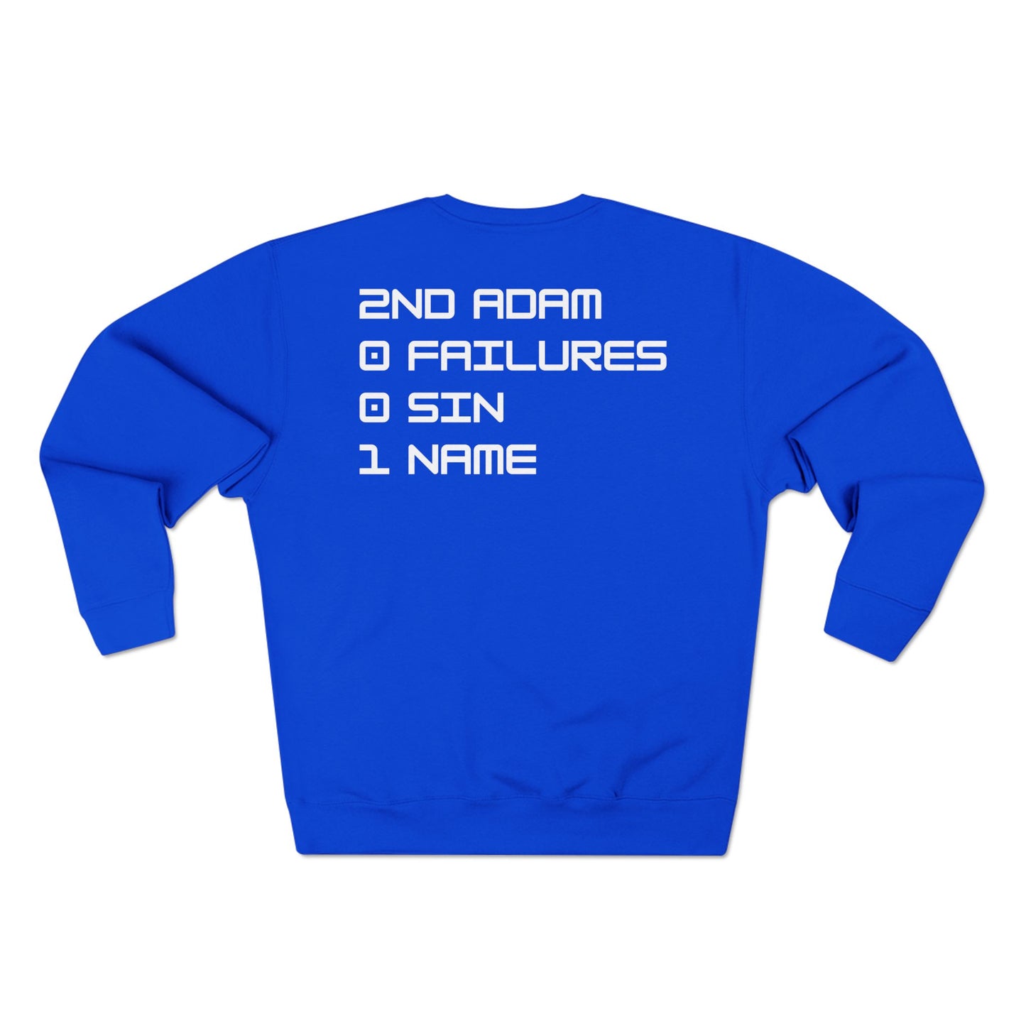 Adult 2001 Christian White Words Crewneck