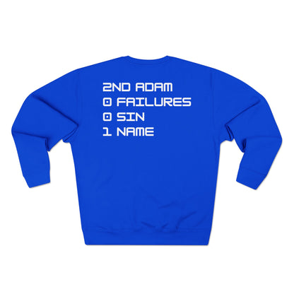 Adult 2001 Christian White Words Crewneck