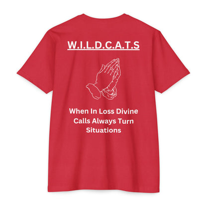 Wildcats Christian White Letters & Picture