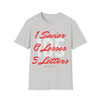 Adult 105 Christian Red and White Letters