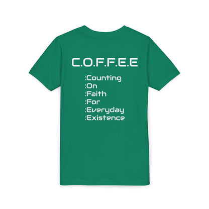 Youth Adult Coffee Christian White Words Only