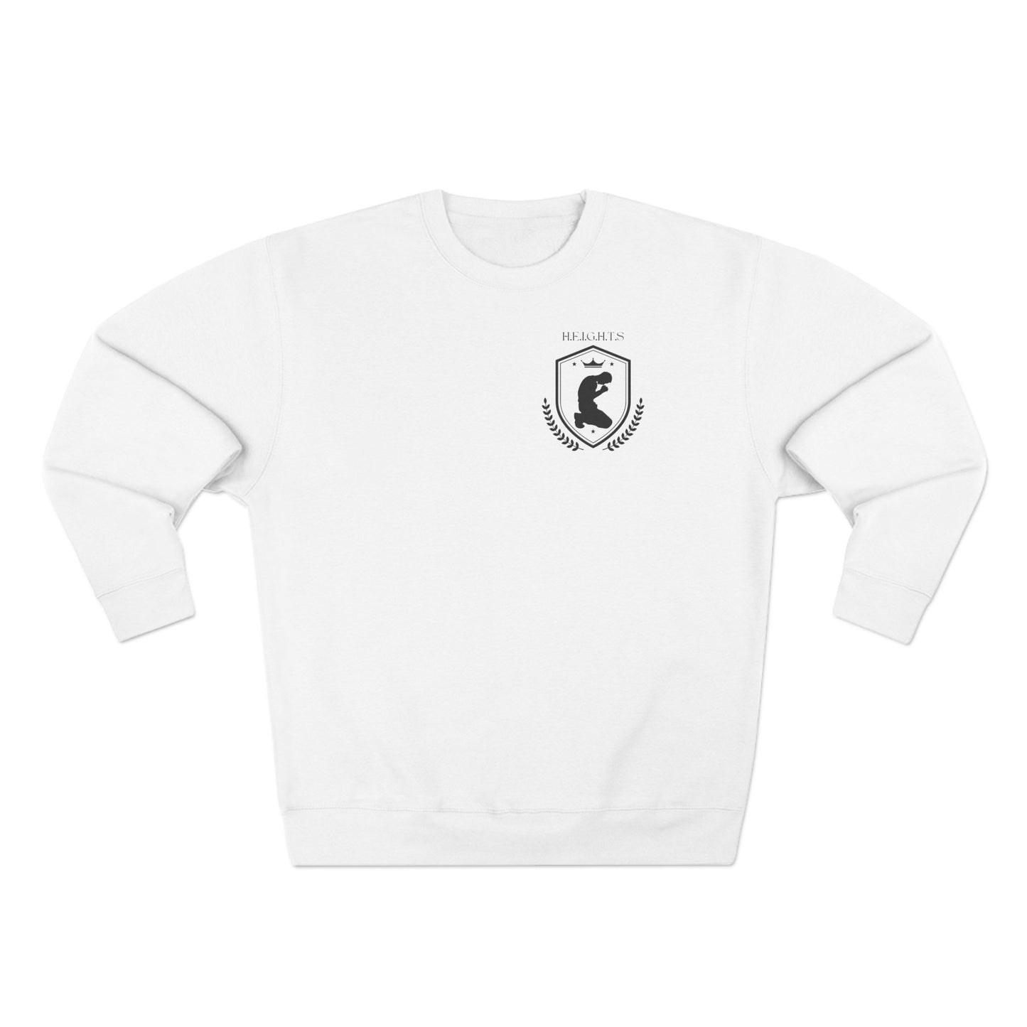 Adult Heights Christian Black Letters & Image Crewneck