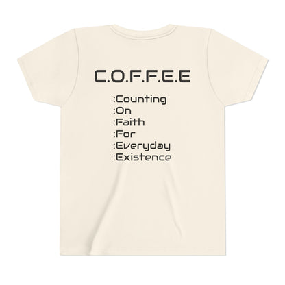 Youth Adult Coffee Christian Black Words Only
