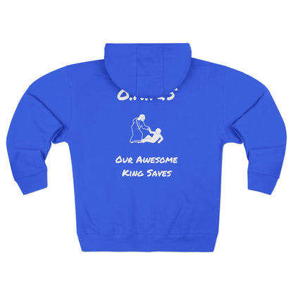 Adult Oaks Christian White Zipper Hoodie