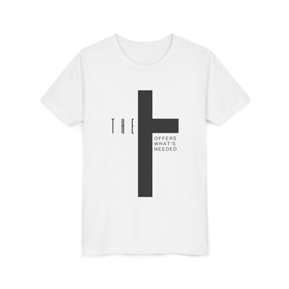 Youth T-Town Christian Black Letters & Cross