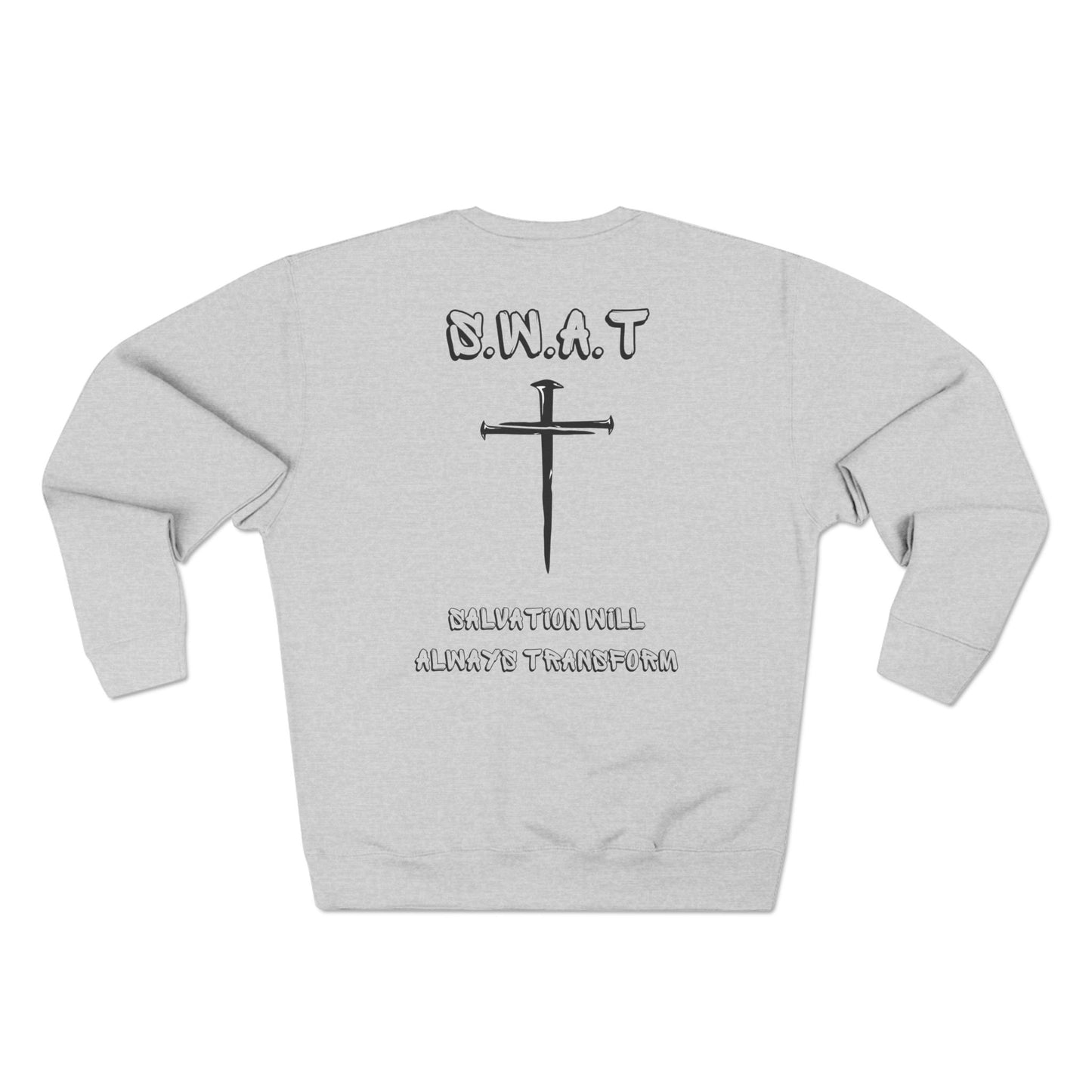 Adult Swat Christian Black Words Crewneck
