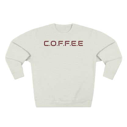 Adult Coffee Christian Marron Words Only Crewneck