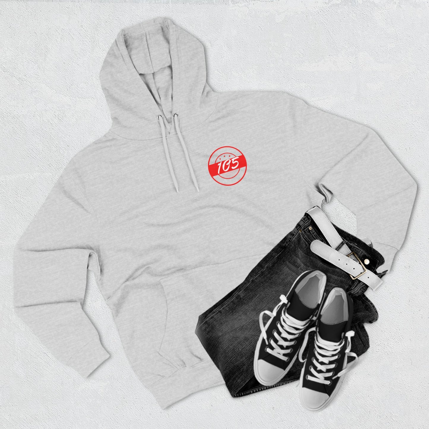 Adult 105 Christian Red and White Letters Hoodie
