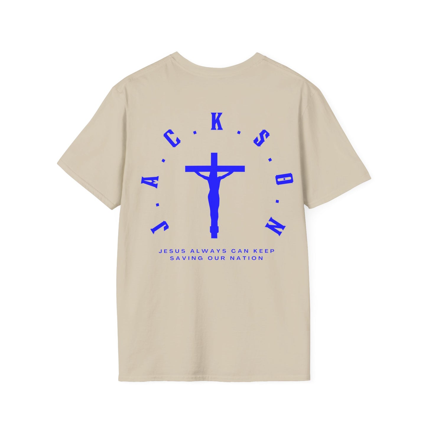 Jackson Believing Christian Blue Letters & Cross