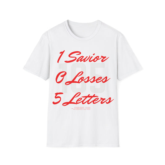 Adult 105 Christian Red and White Letters