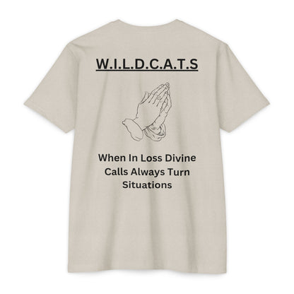 Wildcats Christian Black Letters & Picture